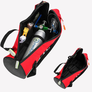 Emergency Oygen Medical Canvas Bag with Large compartments(Red) Empty