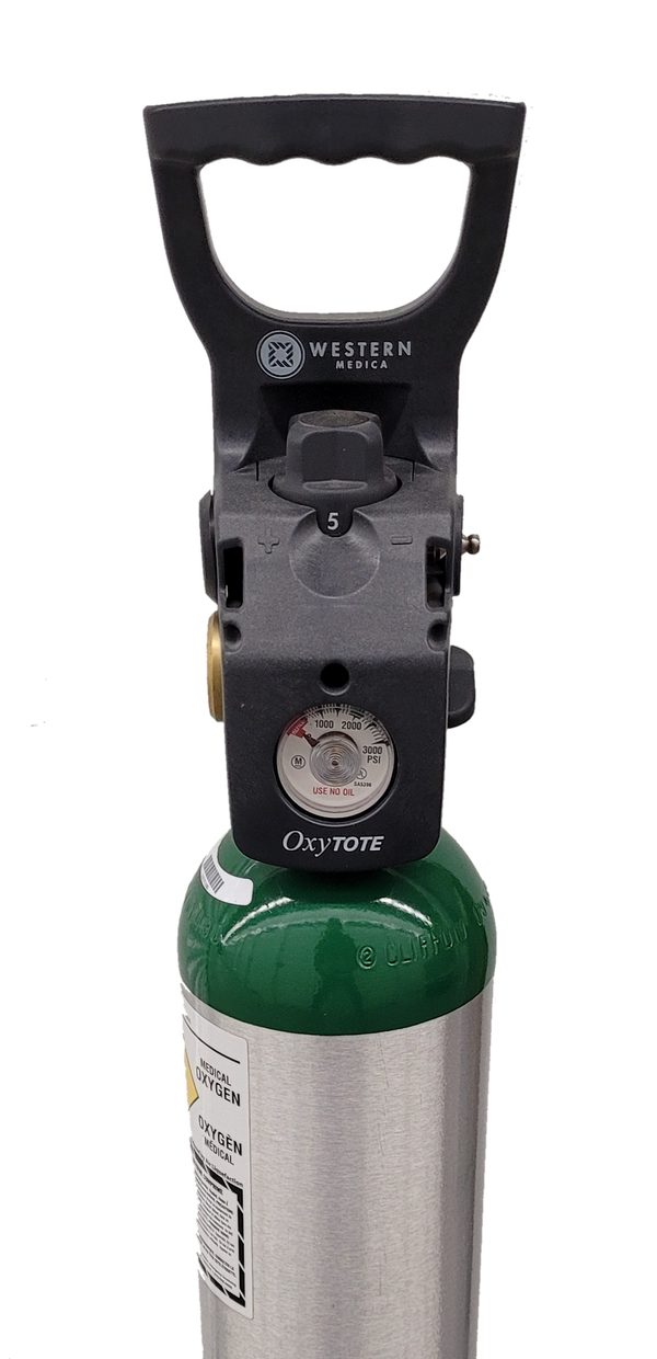 Oxytote E size oxygen cylinder 0-15lpm - service return