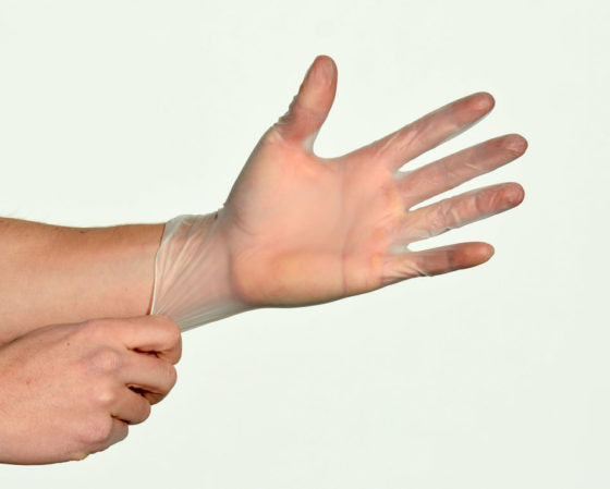 Assure touch vinyl exam gloves P/F 100/bx by AMD-Ritmed Medicom - 0