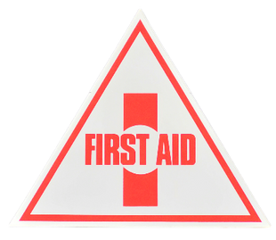 First Aid triangle sticker