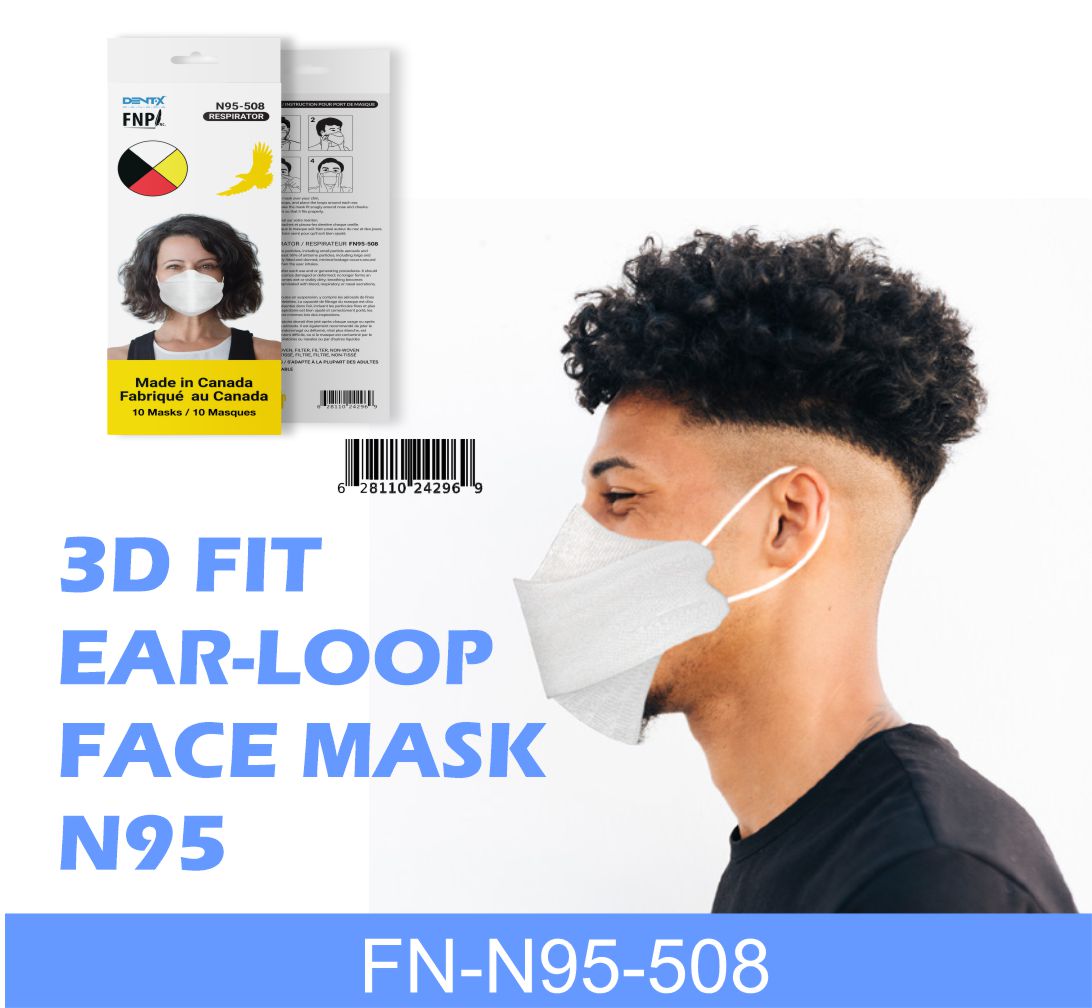 The Dent-x 508 earloop mask from Medcarex Canada