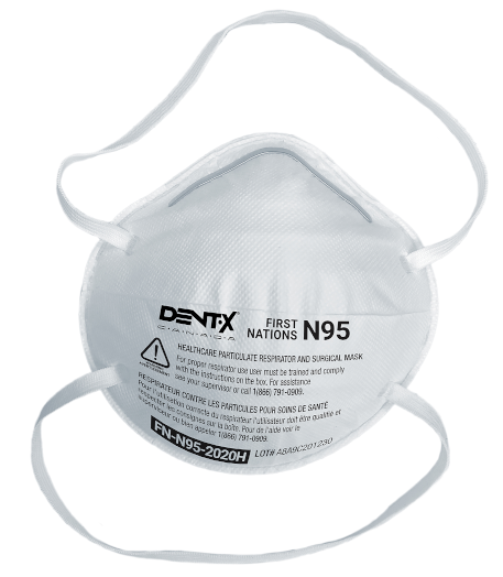 Dent-X FN-N95-2020H Respirator mask 20/box made in Canada