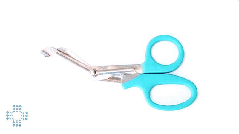 Utility Scissor serrated for Nurse and EMS s/steel 5.5in teal - PR instrument [04-204T]