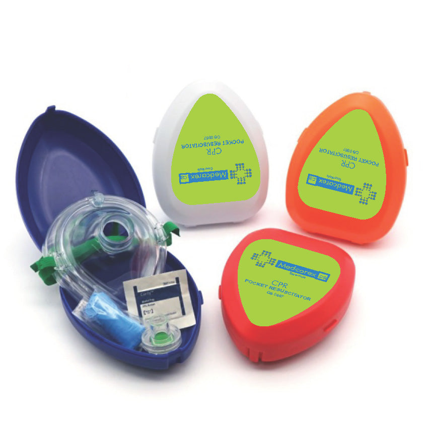 Buy blue CPR Pocket Rescue Mask Resuscitator with case