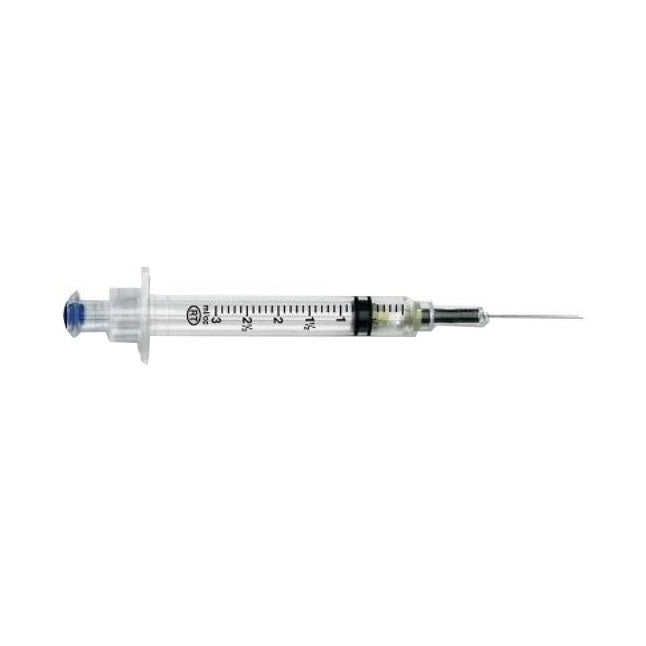 VanishPoint Retractable needle/syringe 22g - 3ml - 1in,  100/bx >>5days