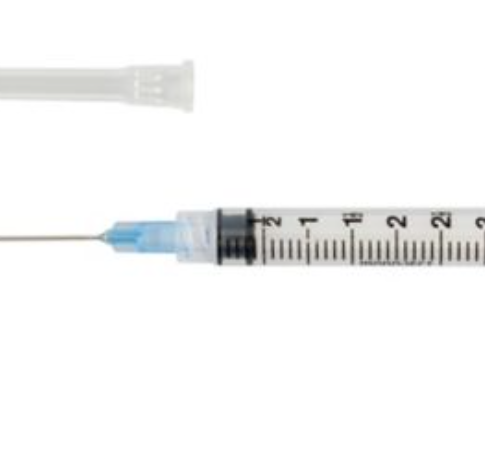Safety needle and syringe 100/bx - Monoject