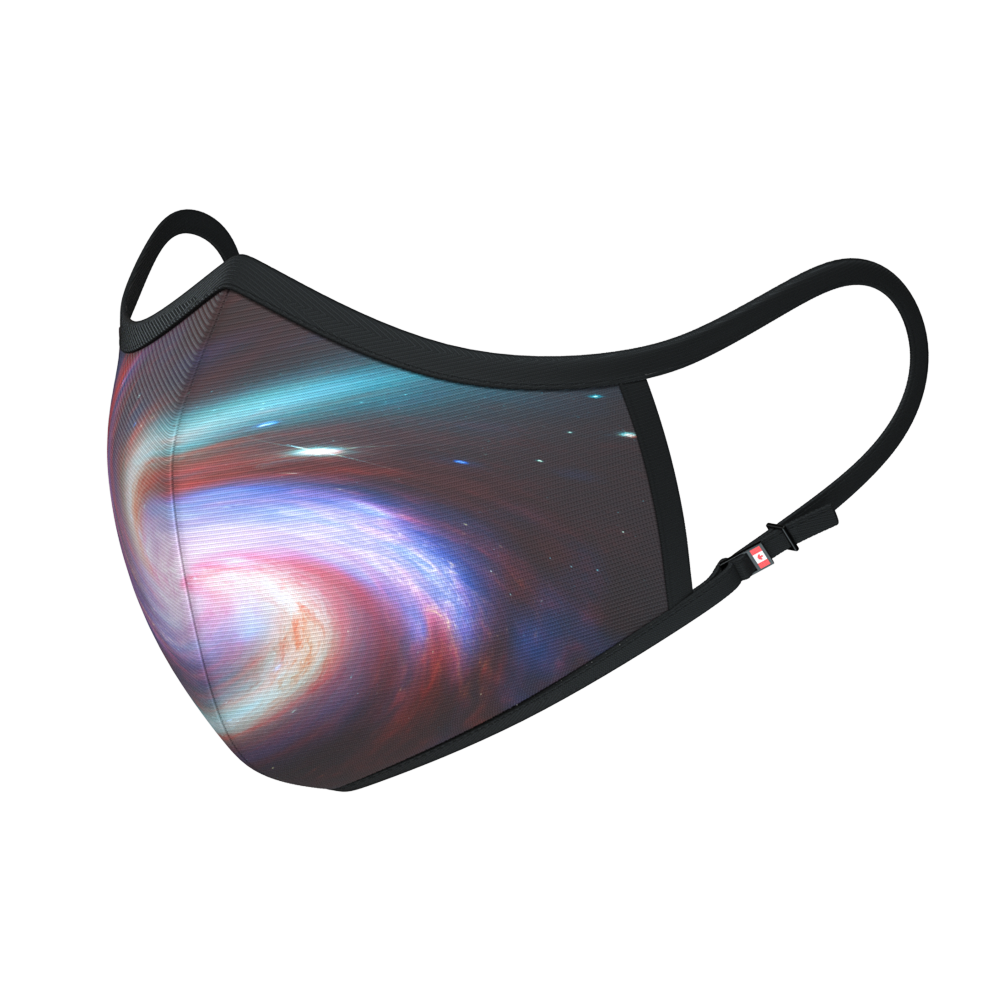 3S Nano Mask Galaxy SPIRAL edition sizes xs-xl - washable cotton filtered face mask designed in Canada