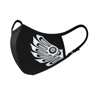 3S Nano Mask Eagle Wing edition First Nations design sizes xs-xl - washable cotton face mask designed in Canada