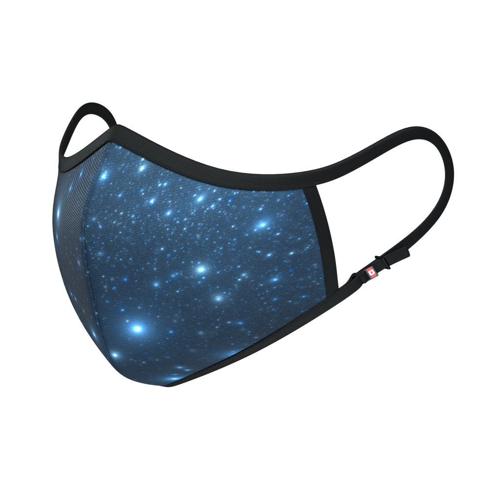 3S Nano Mask Galaxy STAR edition sizes xs-xl -  washable filtered cotton face mask designed in Canada